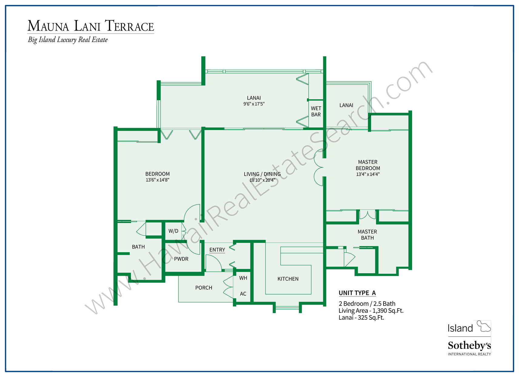 Mauna Lani Terrace Floor Plan A